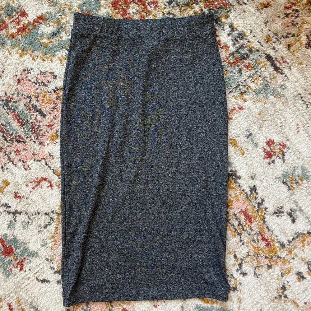 High waist cotton pencil skirt